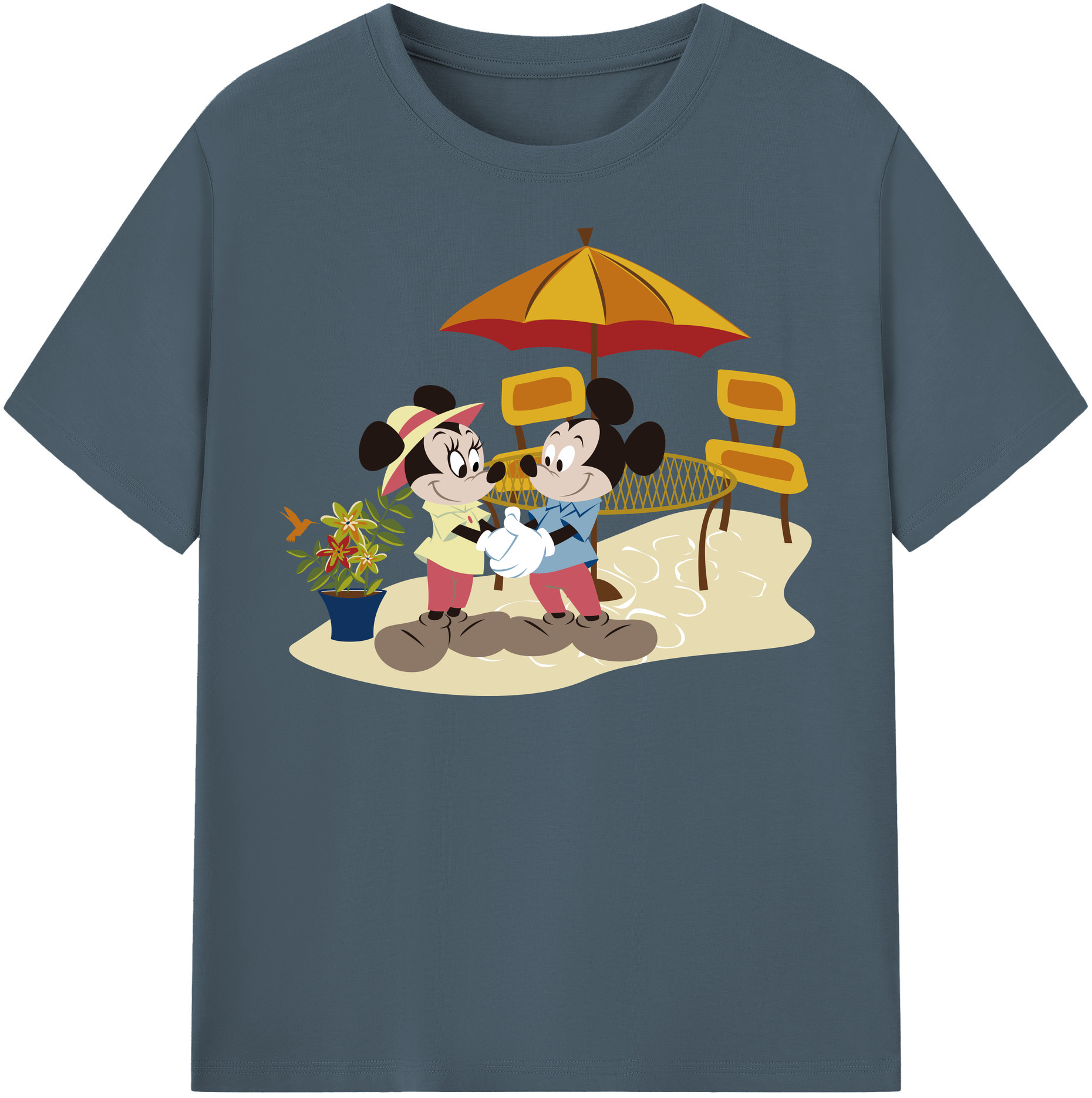 （画像用） ミッキーマウス Mickey Mouse 綿100％半袖Tシャツ（フロントプリント）
